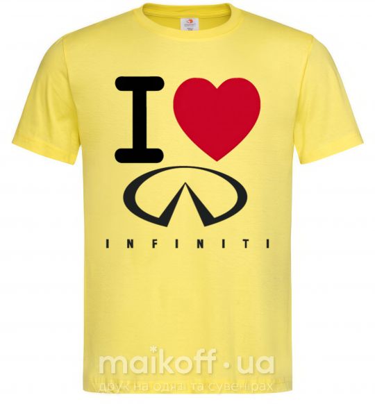 Чоловіча футболка I Love Infiniti Лимонний фото