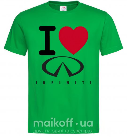 Мужская футболка I Love Infiniti Зеленый фото