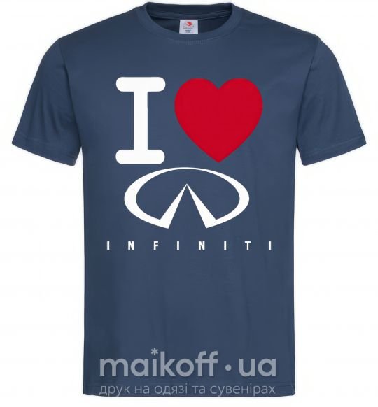 Мужская футболка I Love Infiniti Темно-синий фото