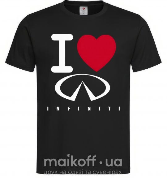 Чоловіча футболка I Love Infiniti Чорний фото