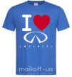 Мужская футболка I Love Infiniti Ярко-синий фото
