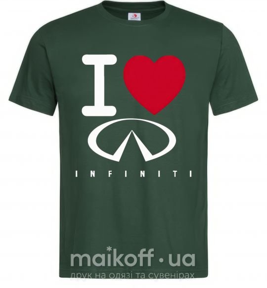 Мужская футболка I Love Infiniti Темно-зеленый фото
