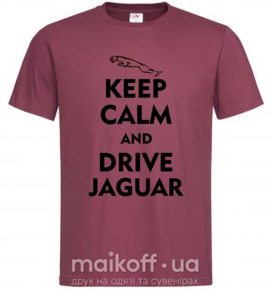 Чоловіча футболка Drive Jaguar Бордовий фото