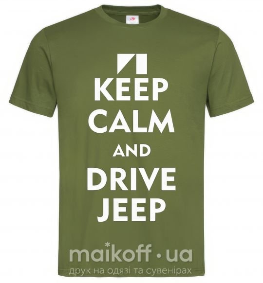 Чоловіча футболка Drive Jeep Оливковий фото