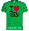 Мужская футболка I Love Kia Зеленый фото