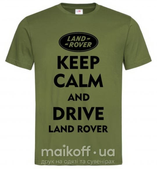 Чоловіча футболка Drive Land Rover Оливковий фото