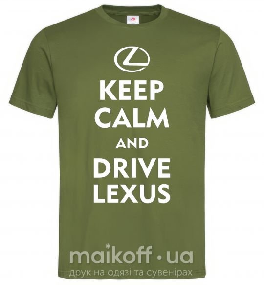 Чоловіча футболка Drive Lexus Оливковий фото