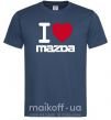 Мужская футболка I Love Mazda Темно-синий фото