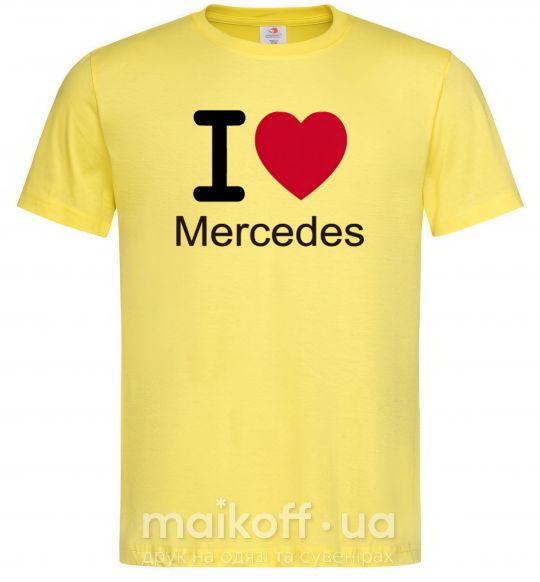 Мужская футболка I Love Mercedes Лимонный фото