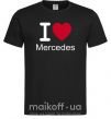 Мужская футболка I Love Mercedes Черный фото