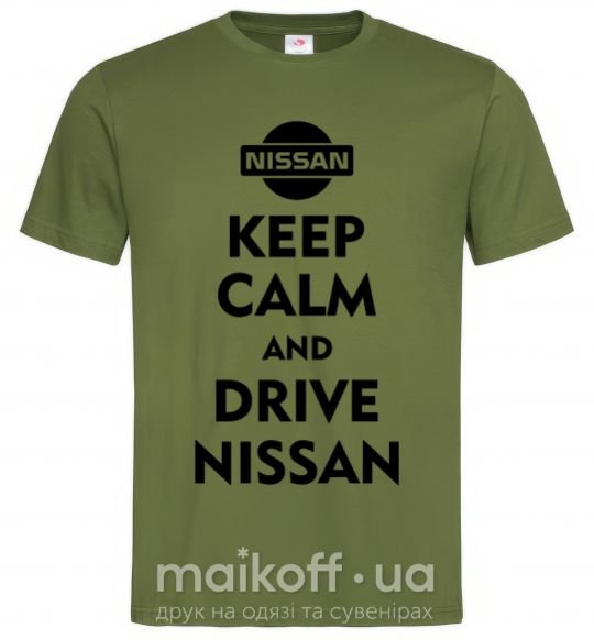 Чоловіча футболка Drive Nissan Оливковий фото