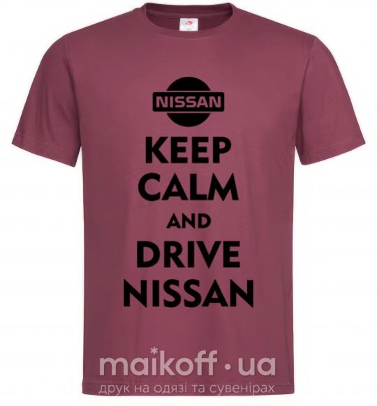 Чоловіча футболка Drive Nissan Бордовий фото