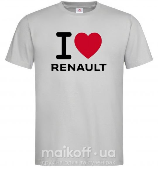 Чоловіча футболка I Love Renault Сірий фото
