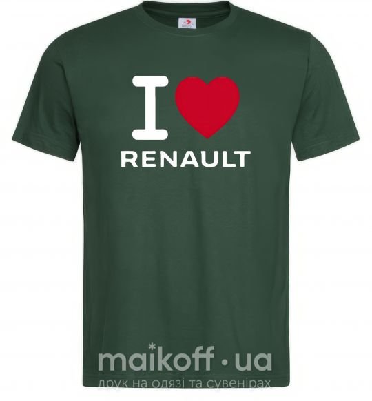 Мужская футболка I Love Renault Темно-зеленый фото
