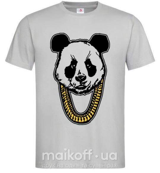 Мужская футболка Panda swag Серый фото
