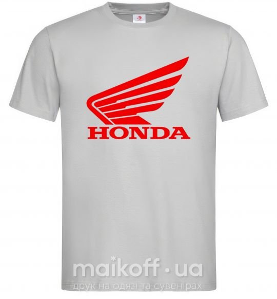 Мужская футболка honda_bike Серый фото