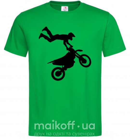 Мужская футболка moto tricks Зеленый фото
