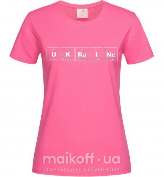 Женская футболка Ukraine Table Ярко-розовый фото