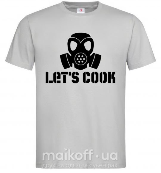 Мужская футболка Let's cook Серый фото