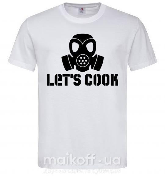 Мужская футболка Let's cook Белый фото