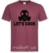 Мужская футболка Let's cook Бордовый фото