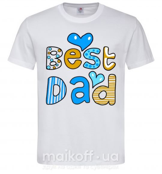 Чоловіча футболка Best dad Білий фото