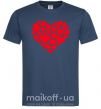 Мужская футболка Heart with heart Темно-синий фото