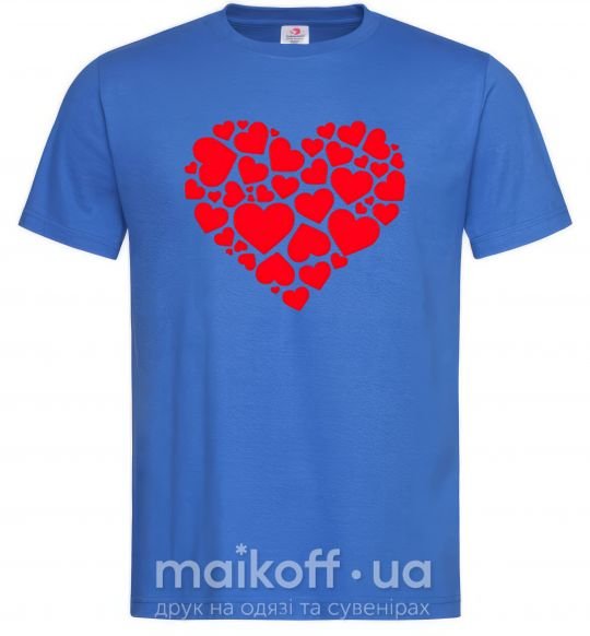 Чоловіча футболка Heart with heart Яскраво-синій фото