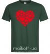 Мужская футболка Heart with heart Темно-зеленый фото