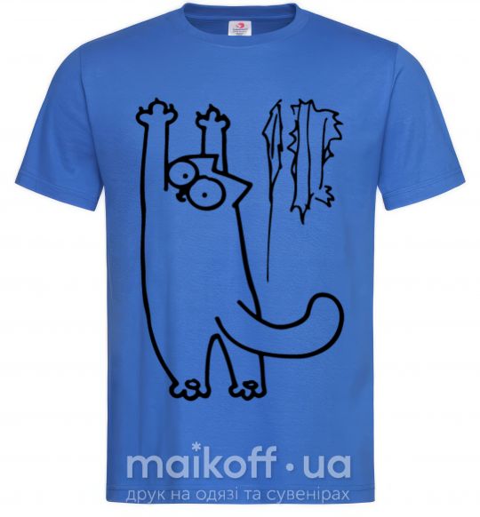 Мужская футболка Simon's cat oops Ярко-синий фото