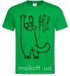 Мужская футболка Simon's cat oops Зеленый фото