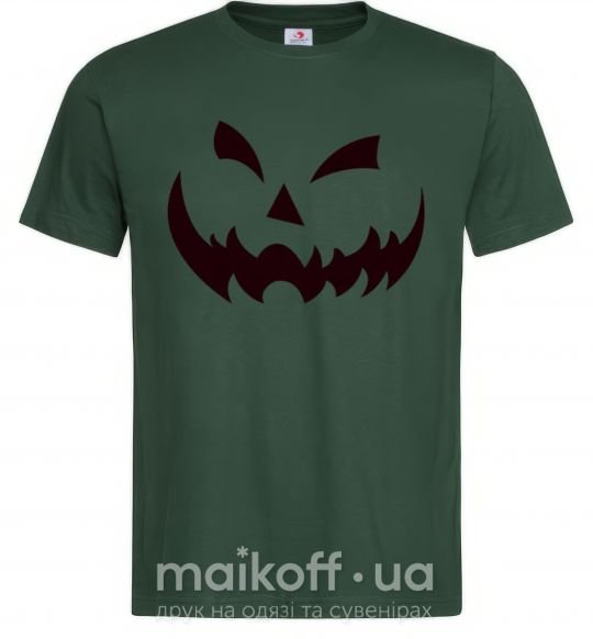 Чоловіча футболка halloween smile Темно-зелений фото