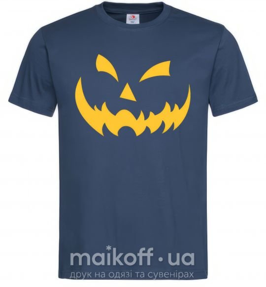 Чоловіча футболка halloween smile Темно-синій фото