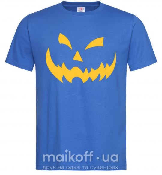 Чоловіча футболка halloween smile Яскраво-синій фото