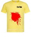 Мужская футболка i'm fine Лимонный фото