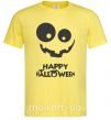 Чоловіча футболка happy halloween smile Лимонний фото