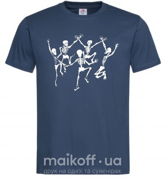 Мужская футболка dance skeleton Темно-синий фото