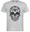 Мужская футболка mexican skull Серый фото