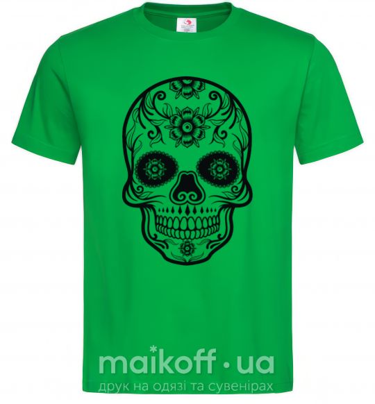 Мужская футболка mexican skull Зеленый фото