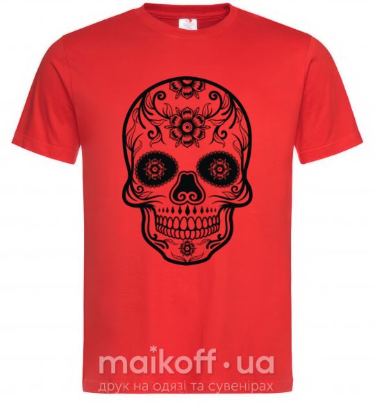 Чоловіча футболка mexican skull Червоний фото