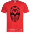 Мужская футболка mexican skull Красный фото