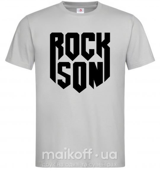 Мужская футболка Rock son Серый фото