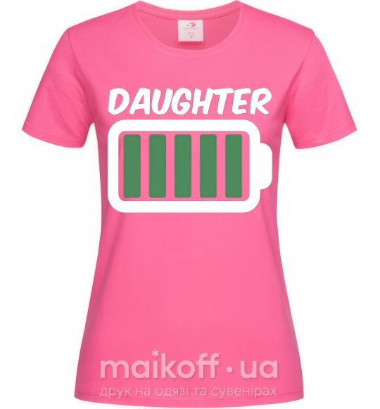 Жіноча футболка Daughter Яскраво-рожевий фото