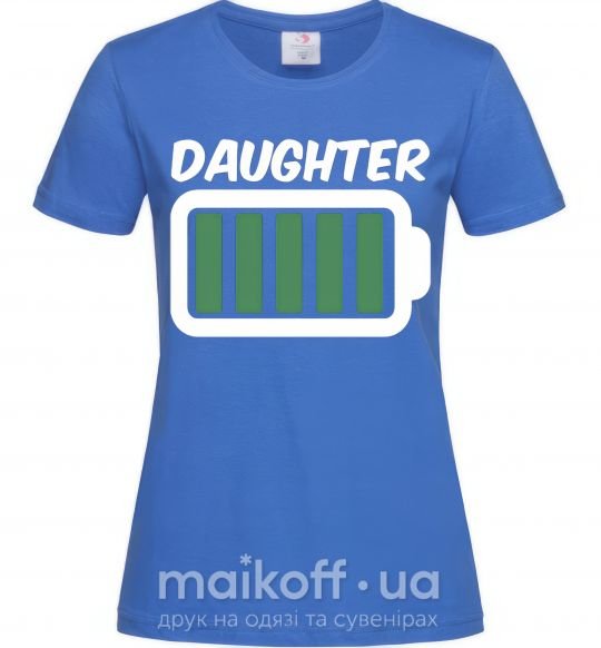 Жіноча футболка Daughter Яскраво-синій фото