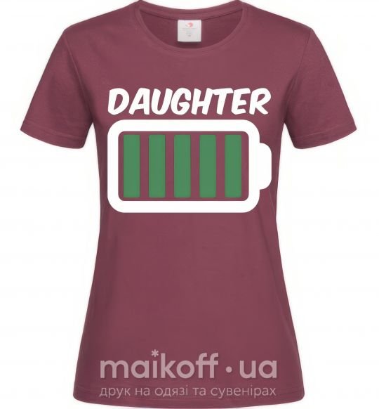 Жіноча футболка Daughter Бордовий фото
