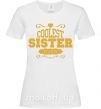 Жіноча футболка Coolest sister ever Білий фото