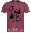 Чоловіча футболка Best dad ever - трубка Бордовий фото