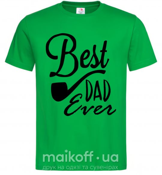 Чоловіча футболка Best dad ever - трубка Зелений фото