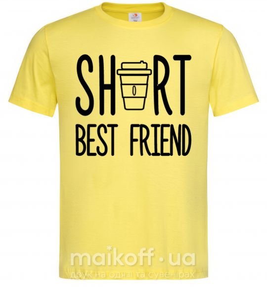 Чоловіча футболка Short best friend Лимонний фото