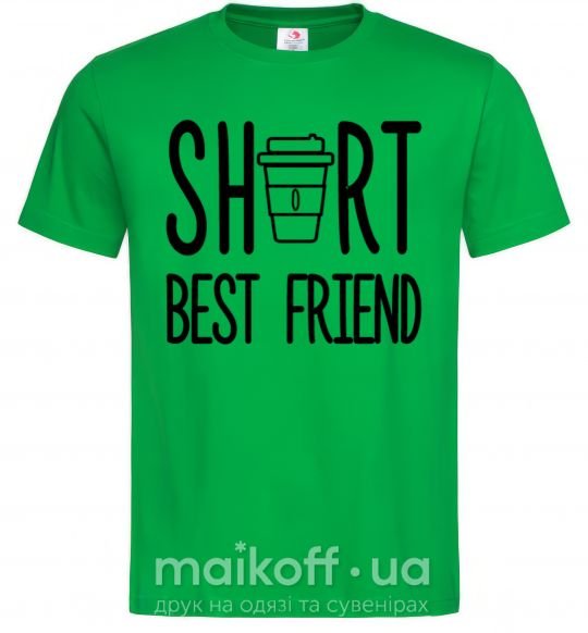 Мужская футболка Short best friend Зеленый фото
